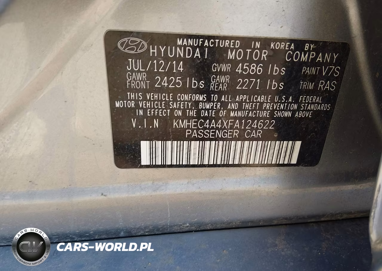 2015 Hyundai Sonata Hybrid VIN:KMHEC4A4XFA124622 - 9