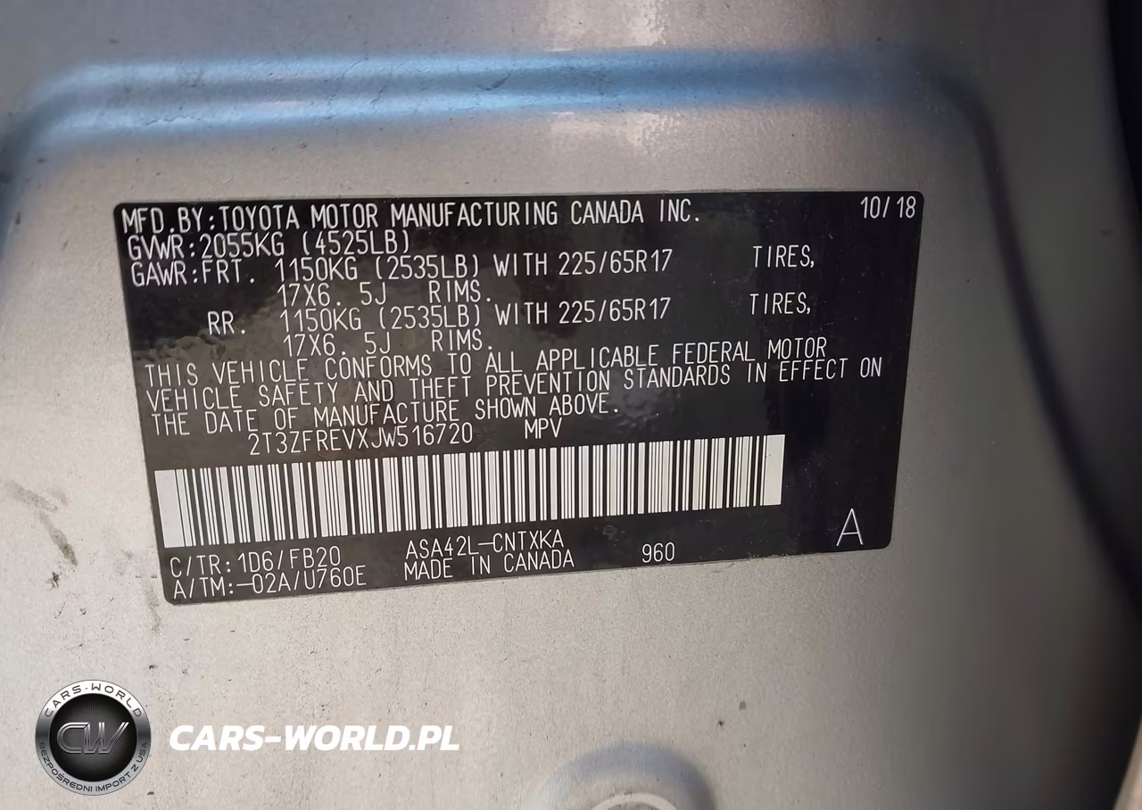 2018 Toyota Rav4 Le VIN:2T3ZFREVXJW516720 - 9