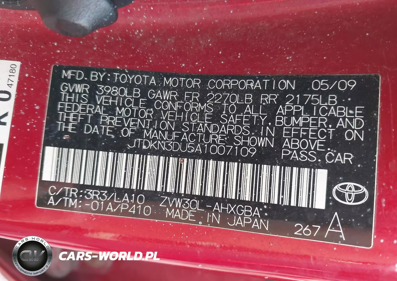 2010 Toyota Prius V VIN:JTDKN3DU5A1007109 - 9