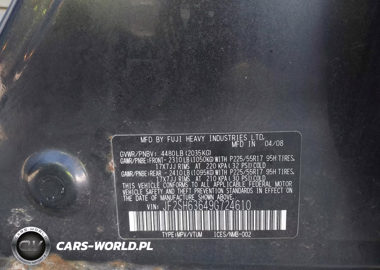 2009 Subaru Forester 2.5X VIN:JF2SH63649G724610 - 9