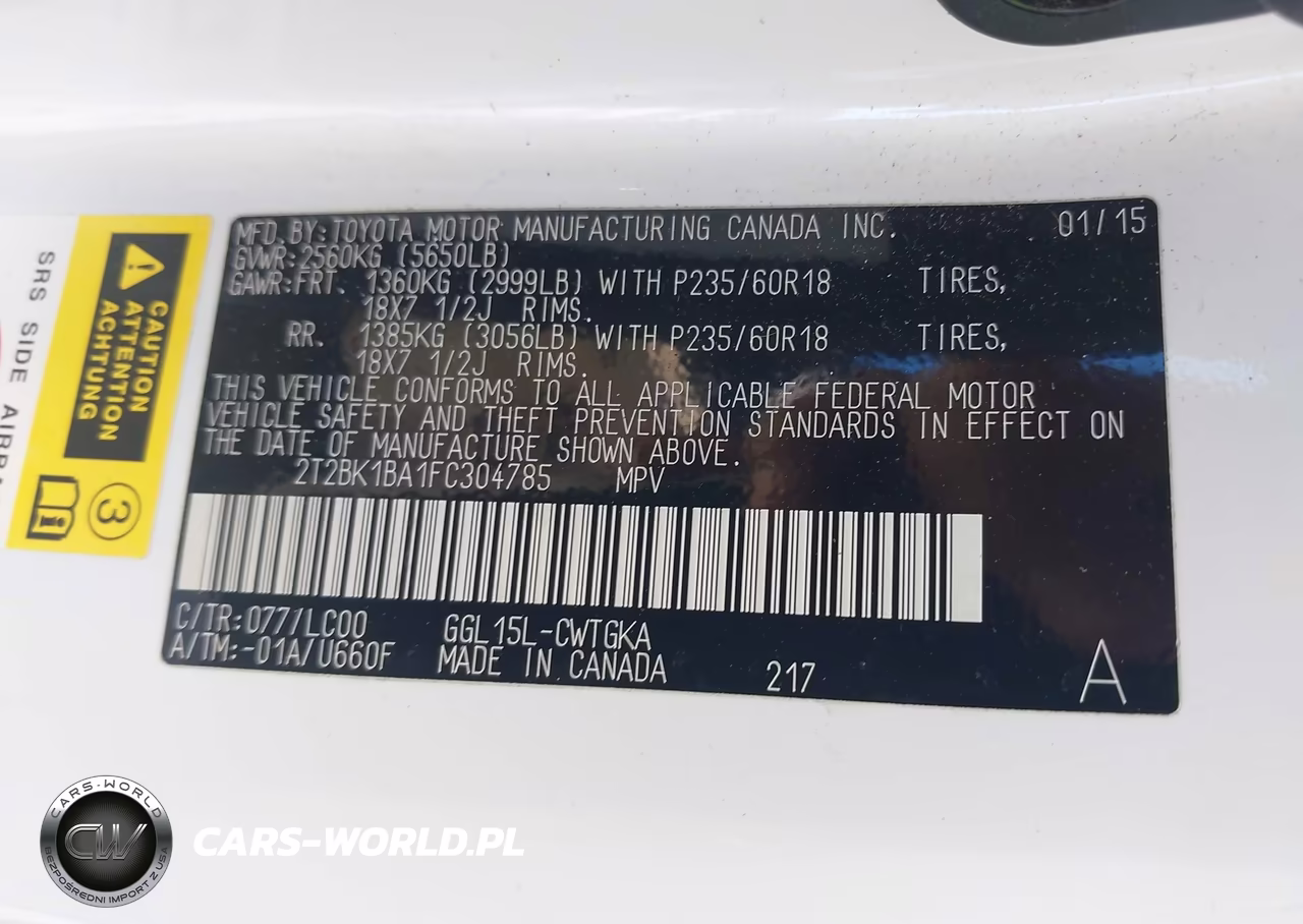 2015 Lexus Rx 350 VIN:2T2BK1BA1FC304785 - 9