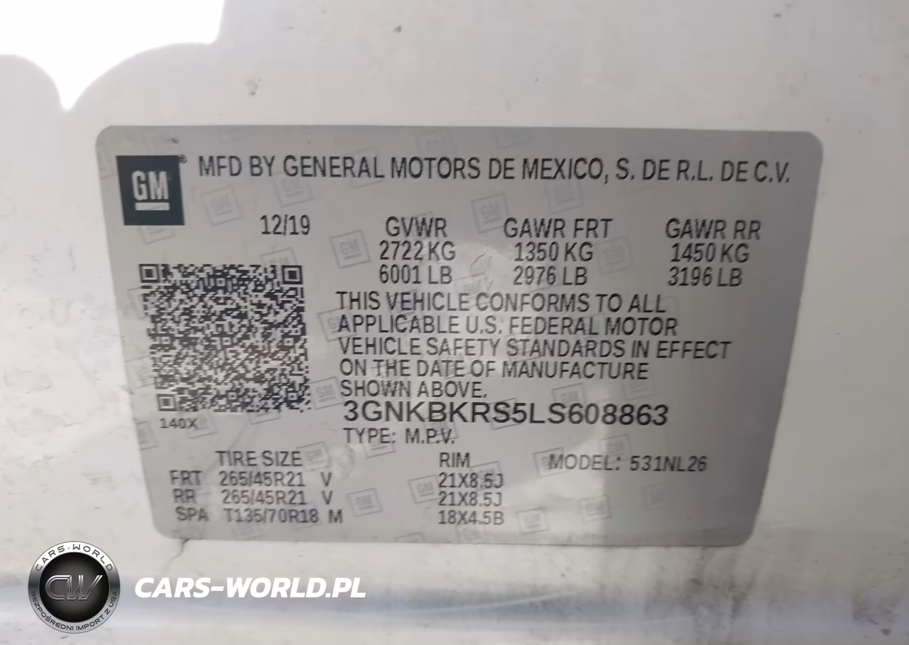 2020 Chevrolet Blazer Awd Rs VIN:3GNKBKRS5LS608863 - 9