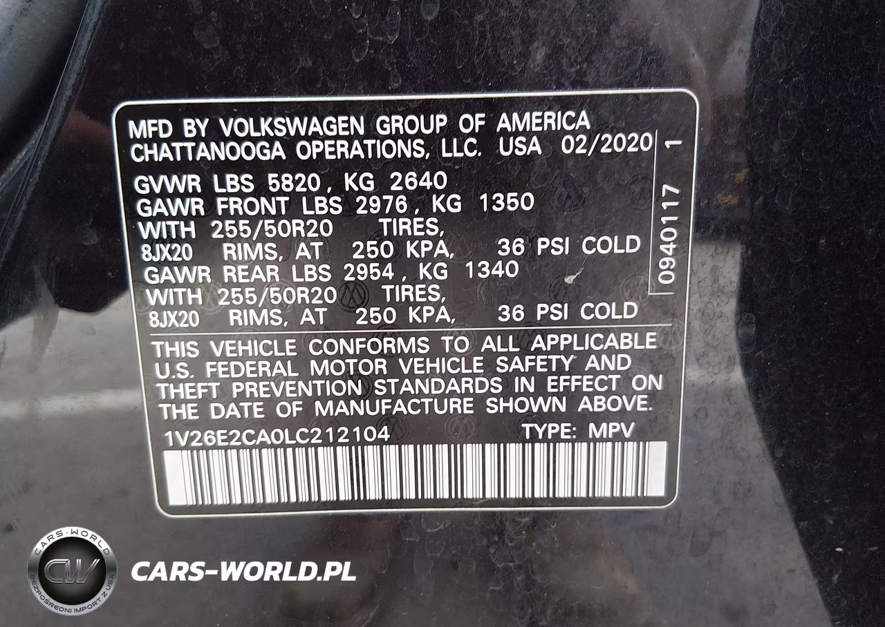 2020 Volkswagen Atlas Cross Sport 3.6L V6 Se W-Technology-3.6L V6 Se W-Technology R-Line VIN:1V26E2CA0LC212104 - 9