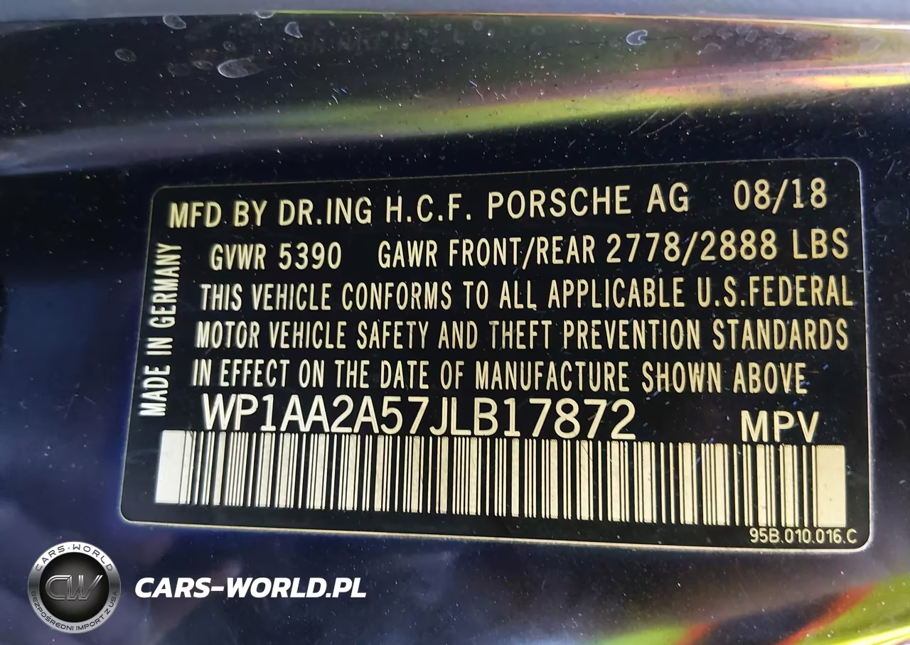 2018 Porsche Macan VIN:WP1AA2A57JLB17872 - 9