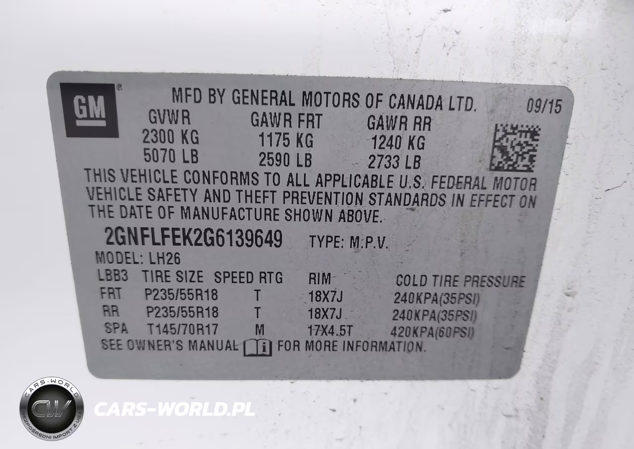 2016 Chevrolet Equinox Lt VIN:2GNFLFEK2G6139649 - 9