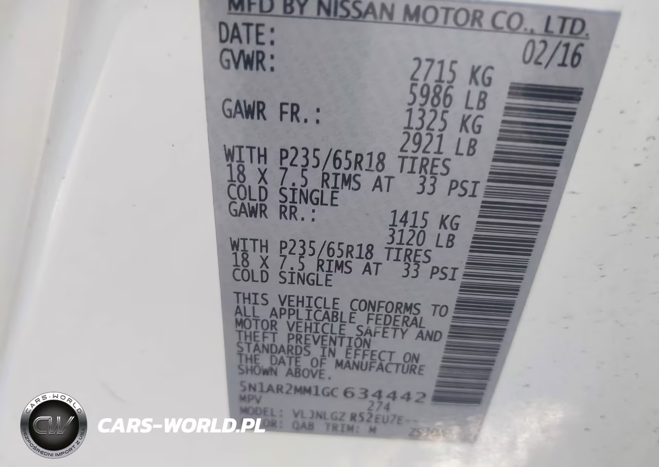 2016 Nissan Pathfinder Sl VIN:5N1AR2MM1GC634442 - 9