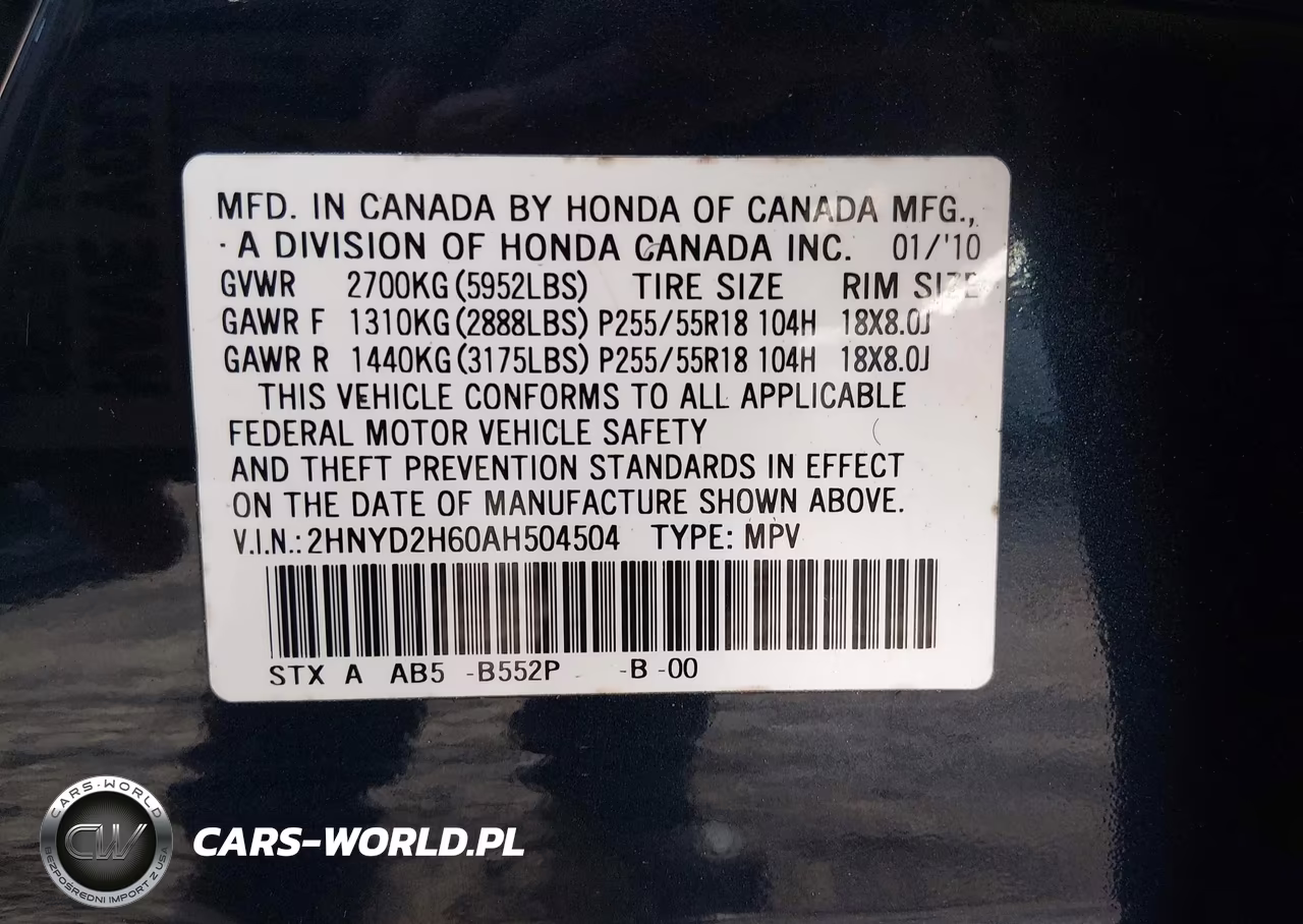 2010 Acura Mdx Technology Package VIN:2HNYD2H60AH504504 - 9