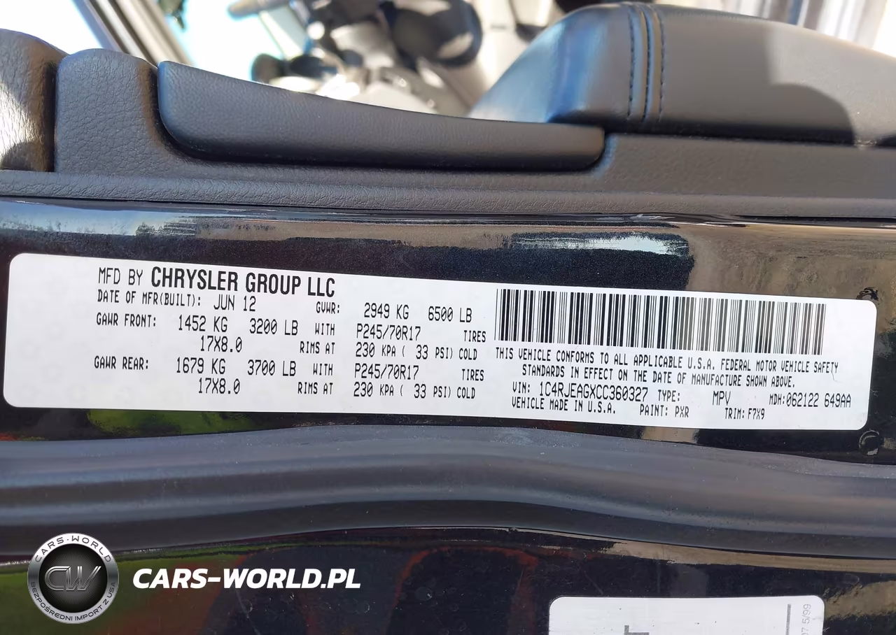 2012 Jeep Grand Cherokee Laredo VIN:1C4RJEAGXCC360327 - 9