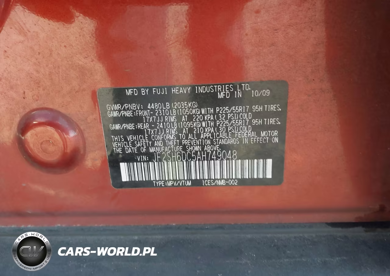2010 Subaru Forester 2.5X Limited VIN:JF2SH6DC5AH749048 - 9