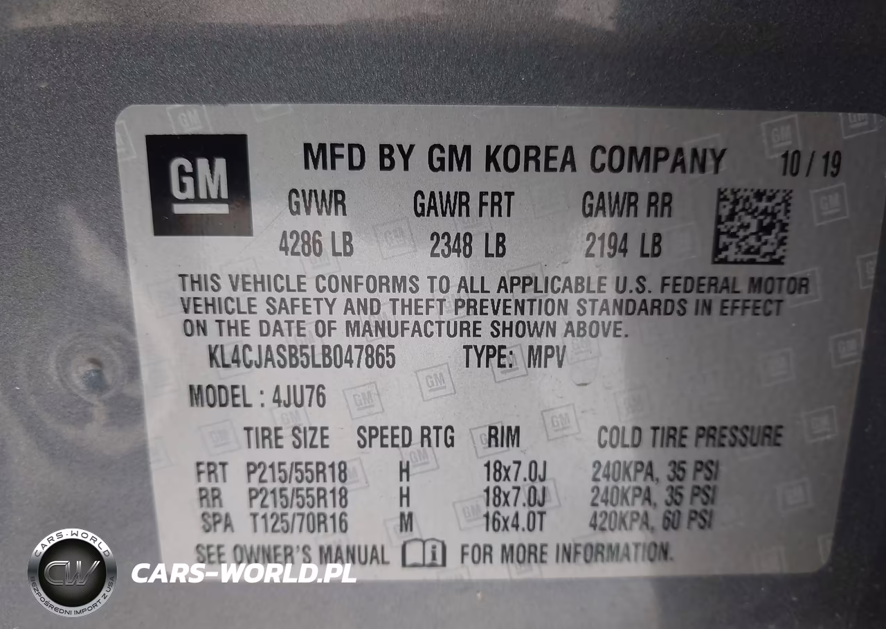 2020 Buick Encore Fwd Preferred VIN:KL4CJASB5LB047865 - 9