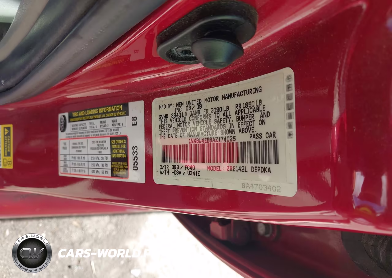 2010 Toyota Corolla Le VIN:1NXBU4EE8AZ174025 - 9