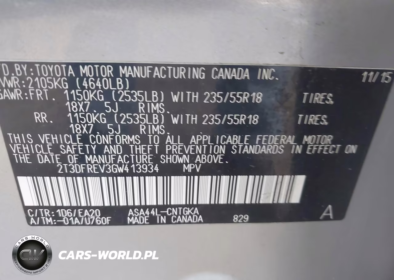 2016 Toyota Rav4 Limited VIN:2T3DFREV3GW413934 - 9