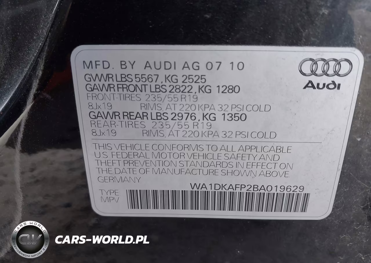 2011 Audi Q5 3.2 Premium Plus VIN:WA1DKAFP2BA019629 - 9