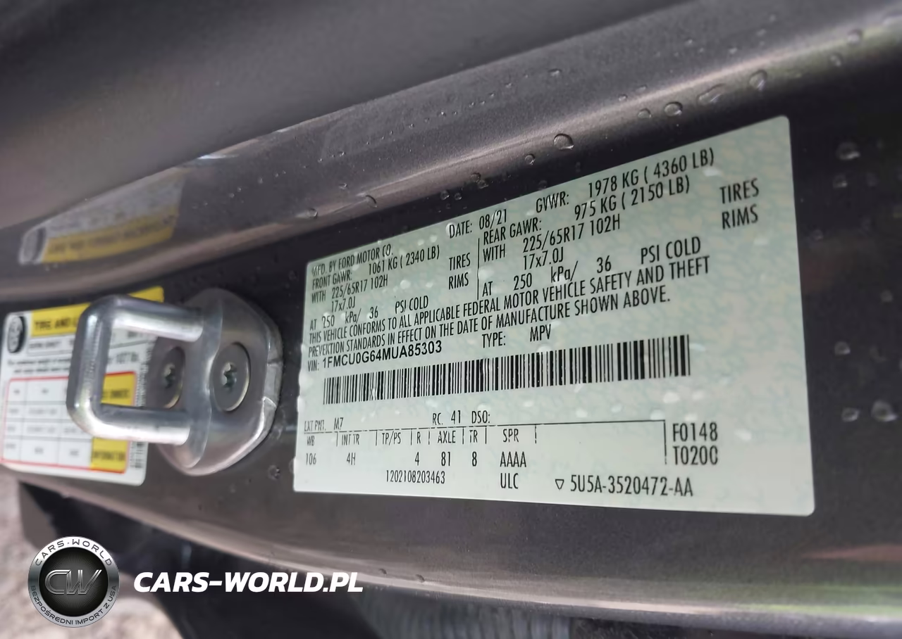 2021 Ford Escape Se VIN:1FMCU0G64MUA85303 - 9