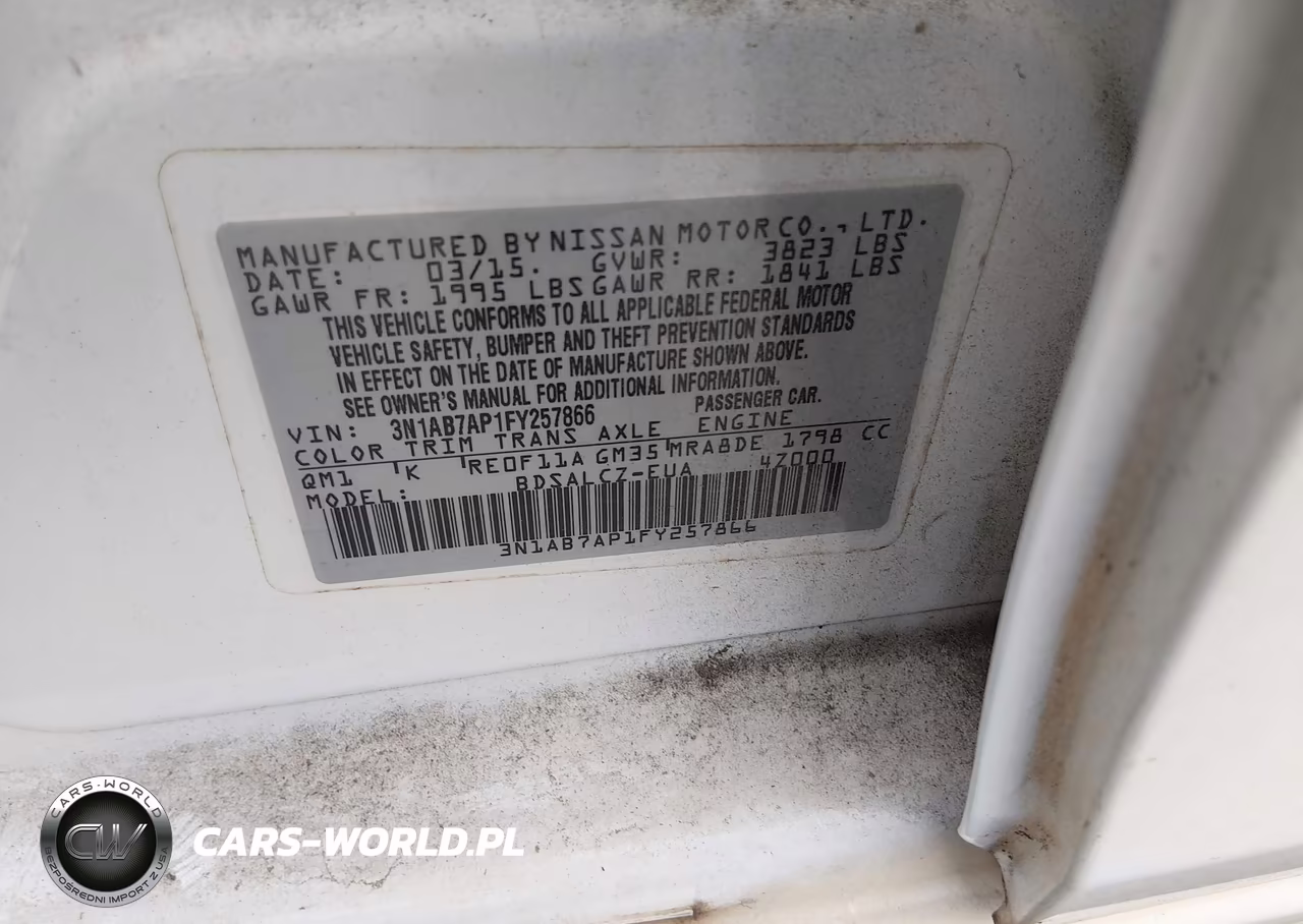 2015 Nissan Sentra S VIN:3N1AB7AP1FY257866 - 9
