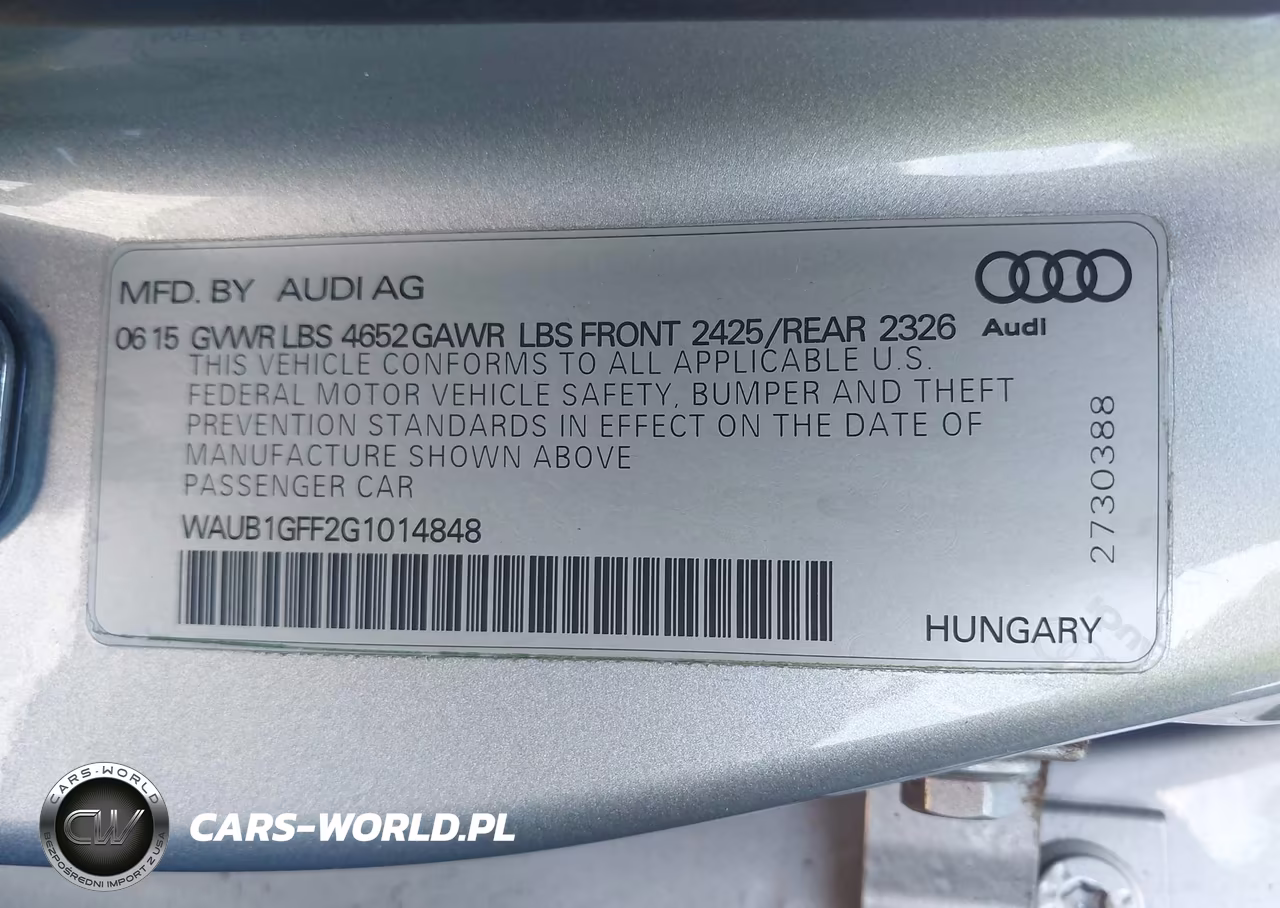 2016 Audi S3 2.0T Premium Plus VIN:WAUB1GFF2G1014848 - 9