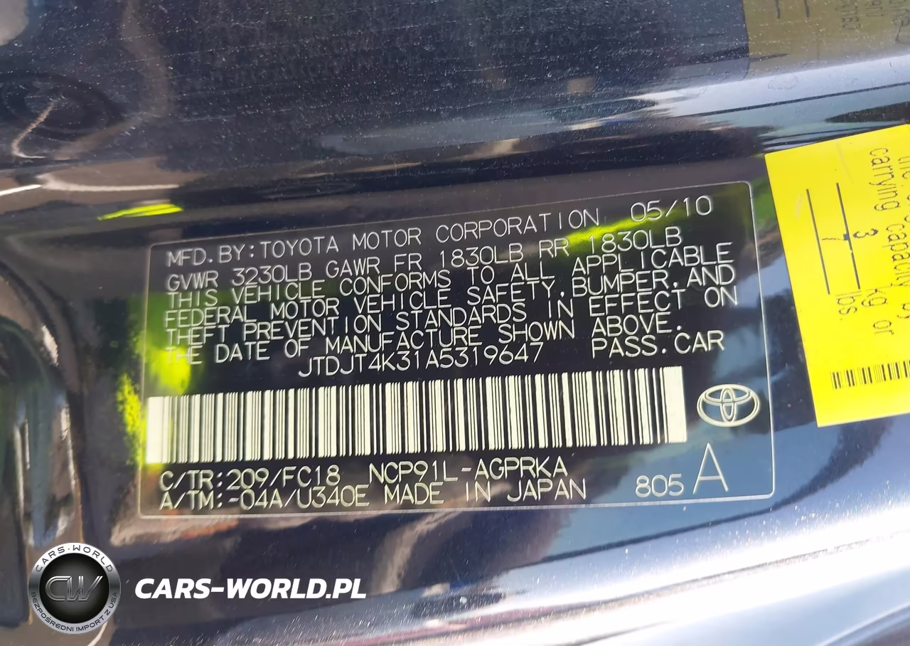 2010 Toyota Yaris VIN:JTDJT4K31A5319647 - 12