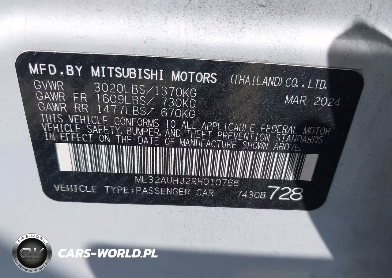 2024 Mitsubishi Mirage Es-Le VIN:ML32AUHJ2RH010766 - 9