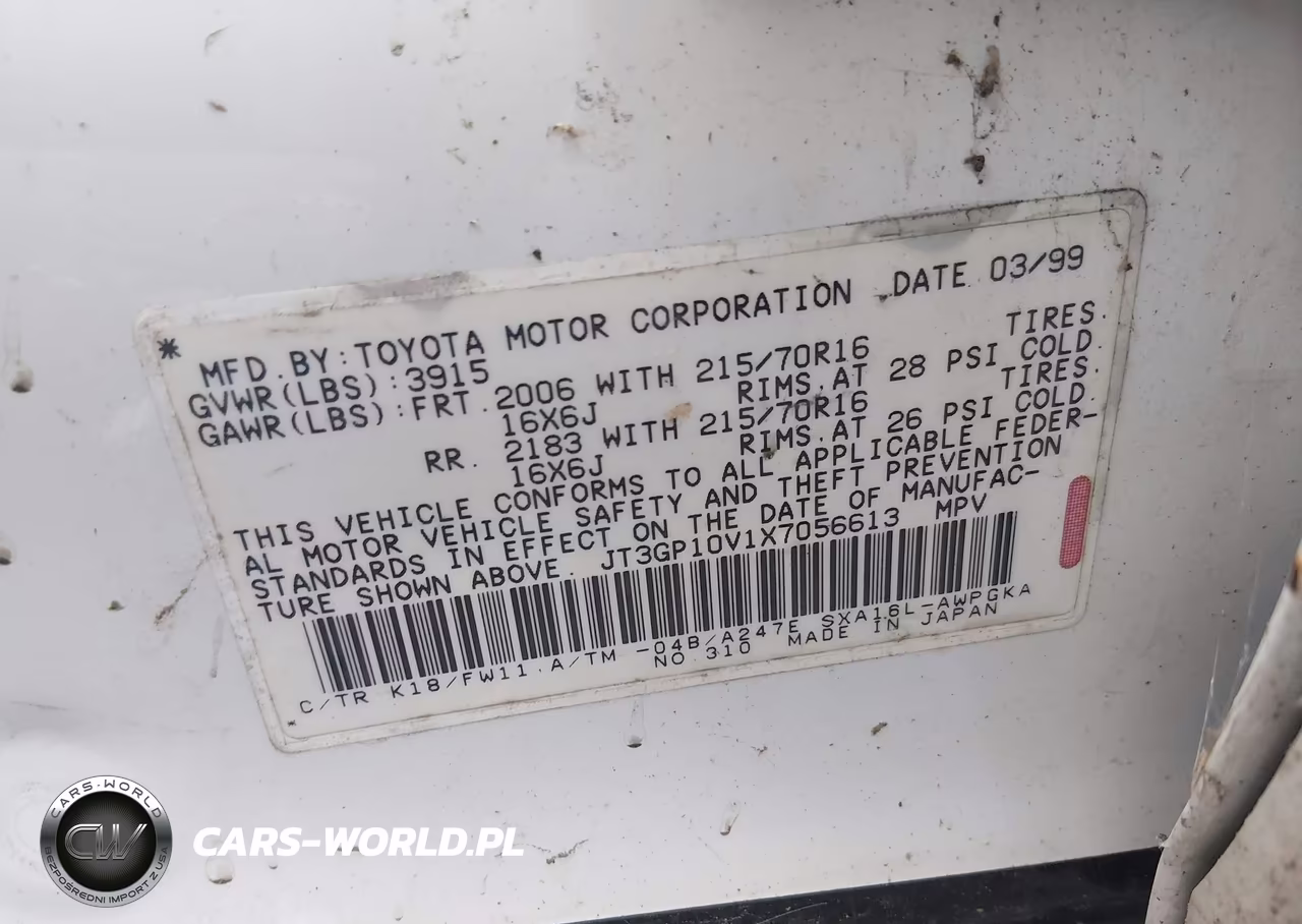 1999 Toyota Rav4 VIN:JT3GP10V1X7056613 - 9