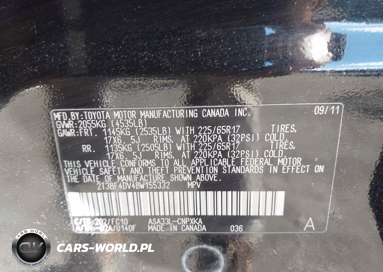 2011 Toyota Rav4 VIN:2T3BF4DV4BW155332 - 9