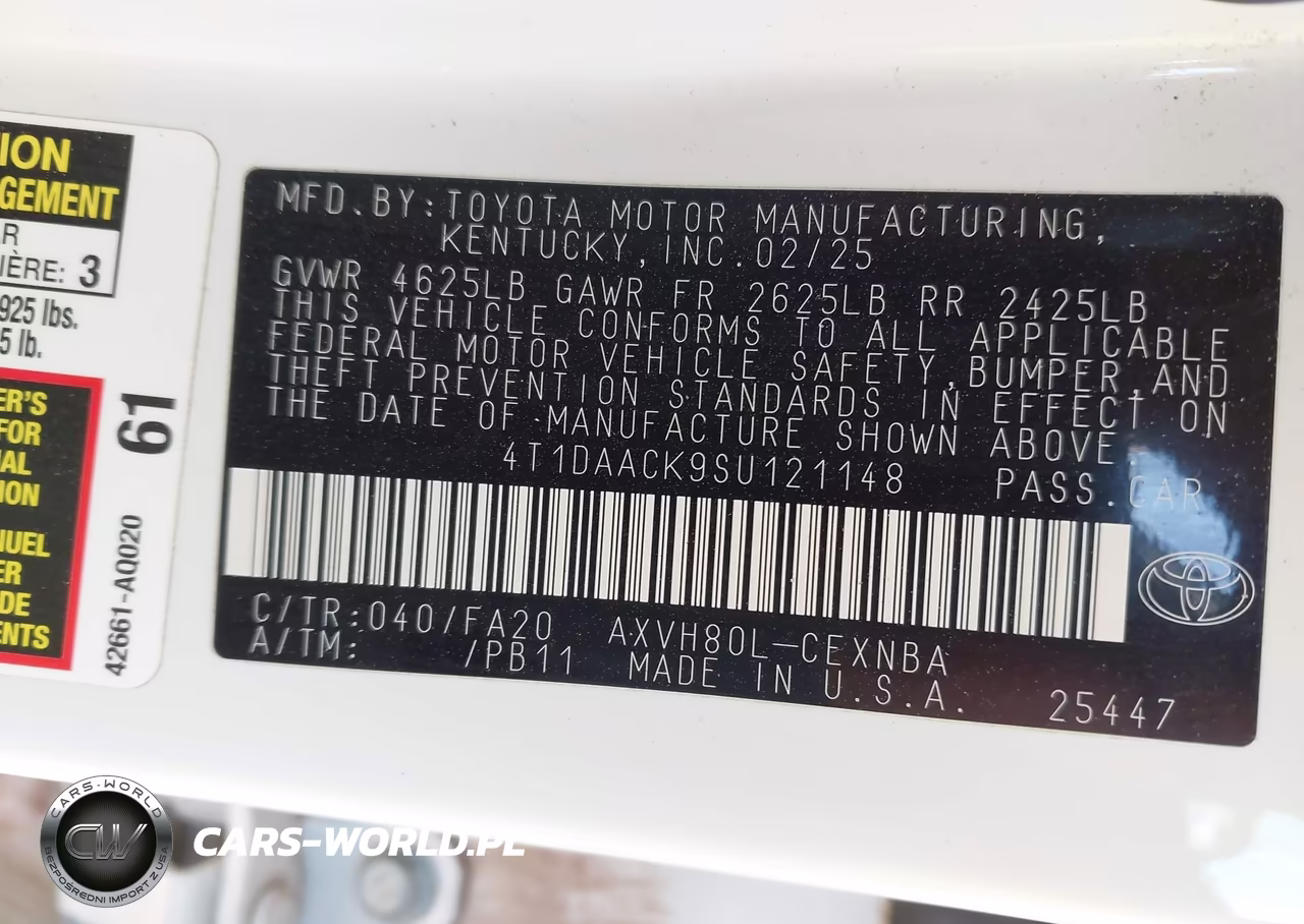 2025 Toyota Camry Le VIN:4T1DAACK9SU121148 - 9