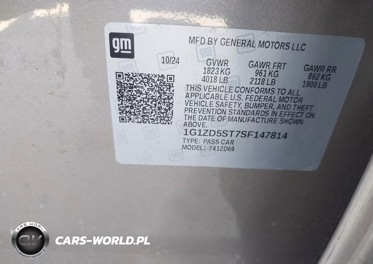 2025 Chevrolet Malibu Fwd 1Lt VIN:1G1ZD5ST7SF147814 - 9