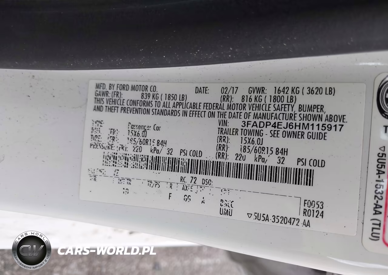2017 Ford Fiesta Se VIN:3FADP4EJ6HM115917 - 9