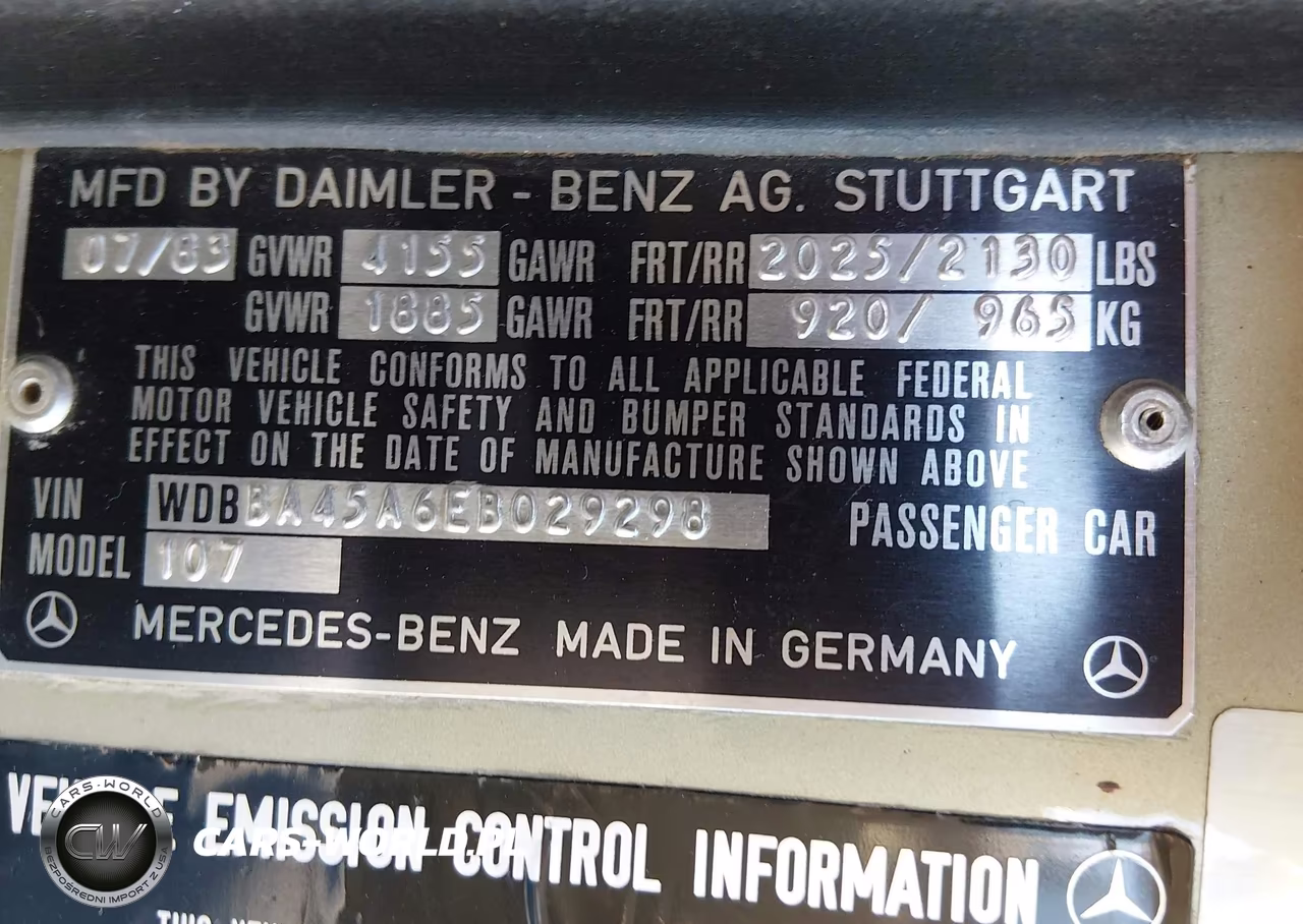 1984 Mercedes-Benz 380 Sl VIN:WDBBA45A6EB029298 - 9