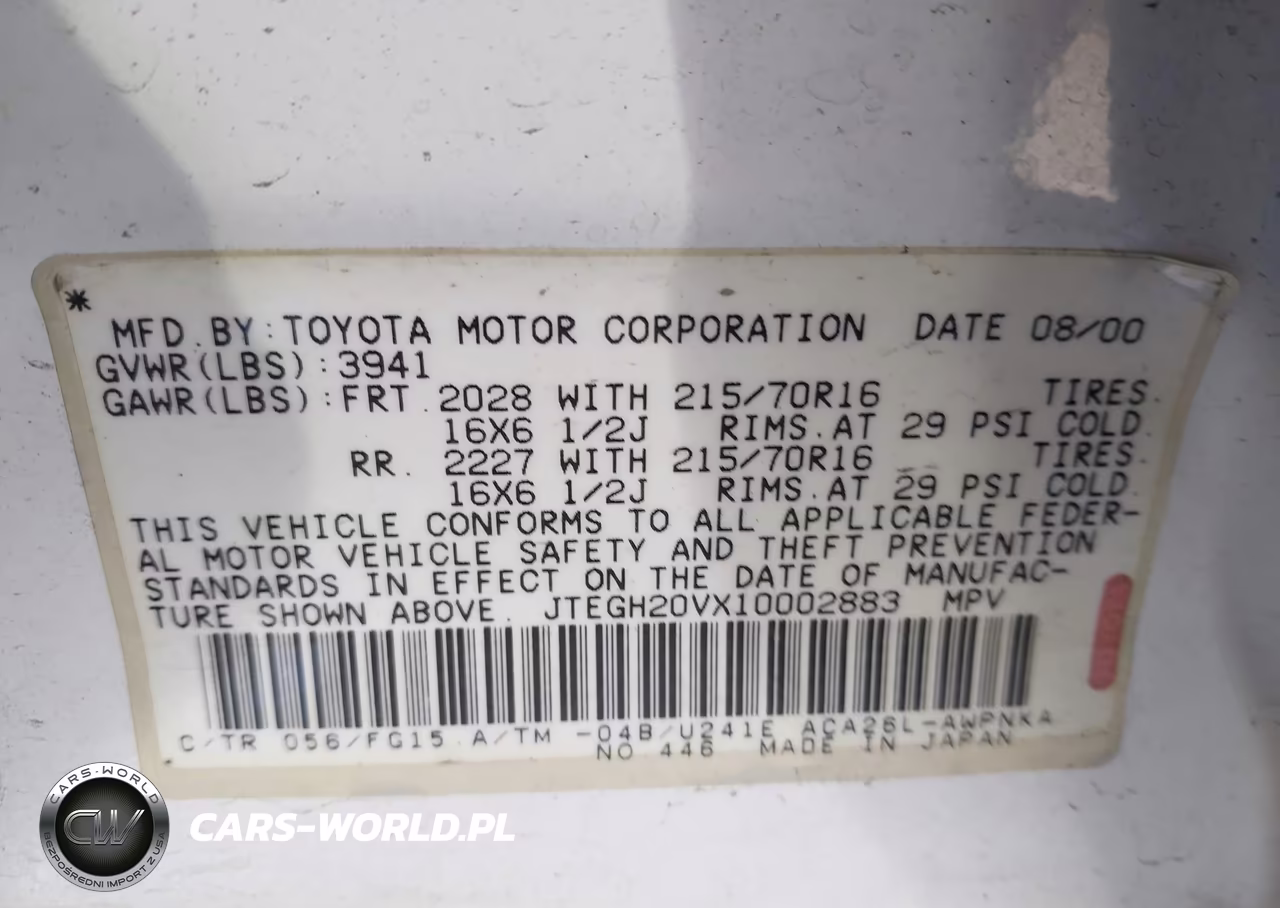 2001 Toyota Rav4 VIN:JTEGH20VX10002883 - 9