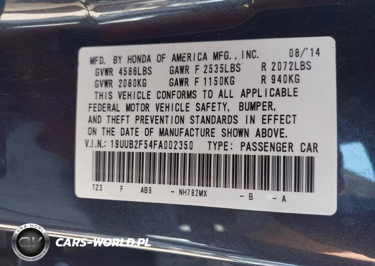 2015 ACURA TLX V6 TECH VIN:19UUB2F54FA002350 - 9