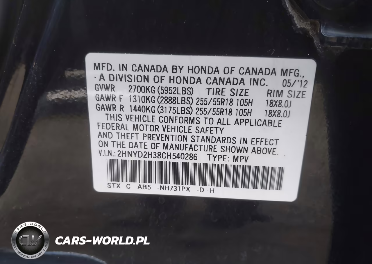 2012 Acura Mdx Technology Package VIN:2HNYD2H38CH540286 - 9
