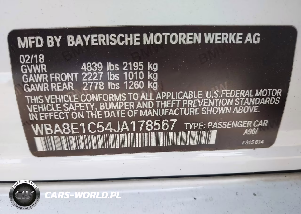 2018 BMW 330E Iperformance VIN:WBA8E1C54JA178567 - 9