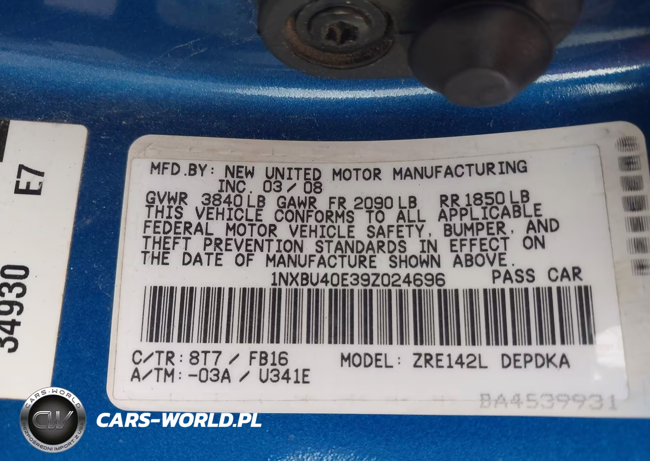 2009 Toyota Corolla Le VIN:1NXBU40E39Z024696 - 9