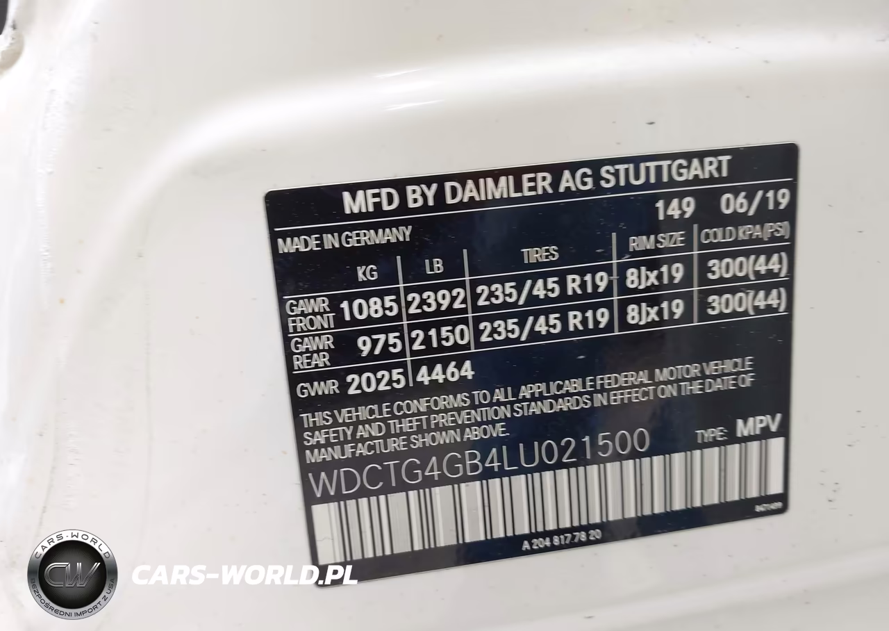2020 Mercedes-Benz Gla 250 4Matic VIN:WDCTG4GB4LU021500 - 9