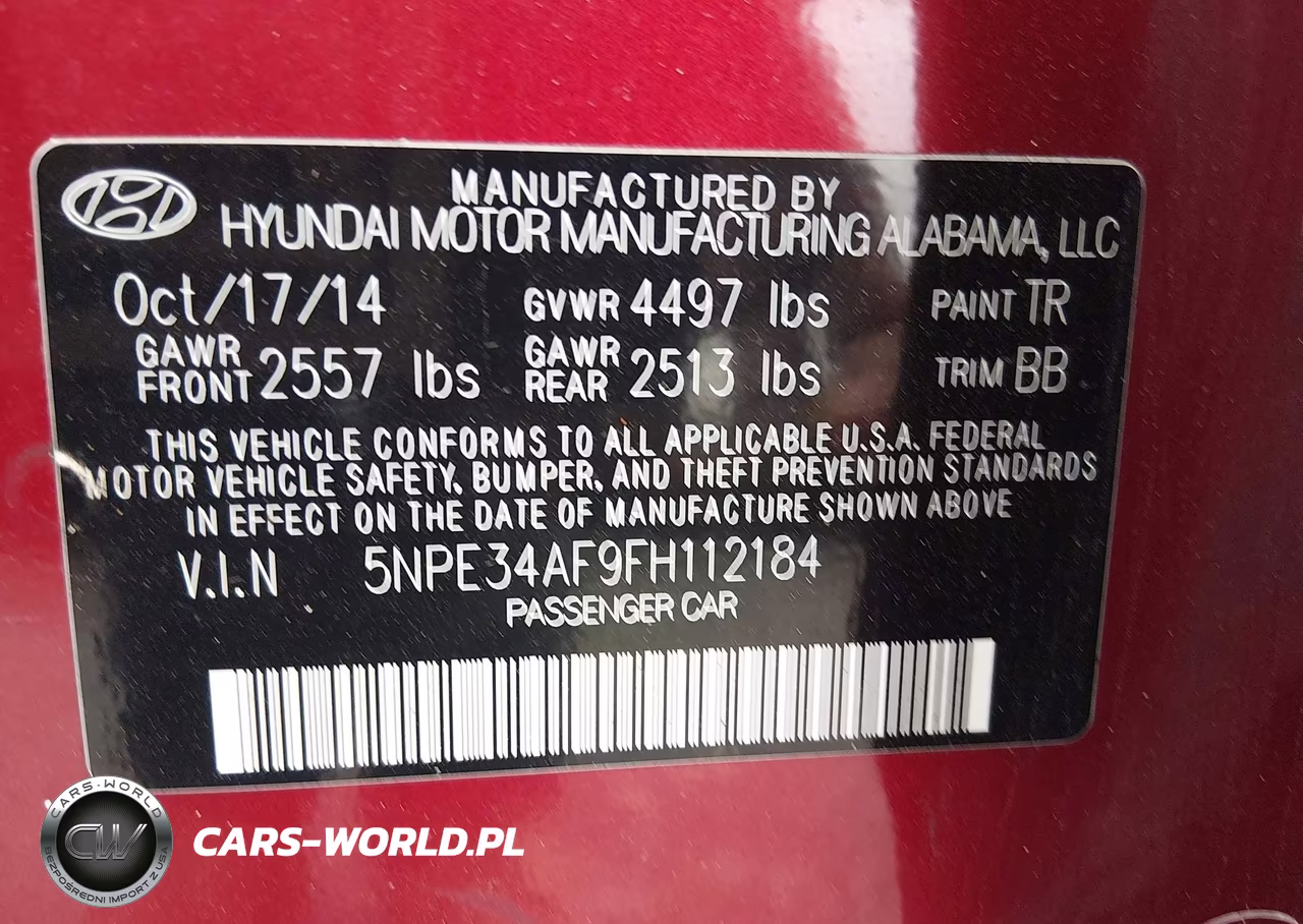 2015 Hyundai Sonata Limited VIN:5NPE34AF9FH112184 - 9