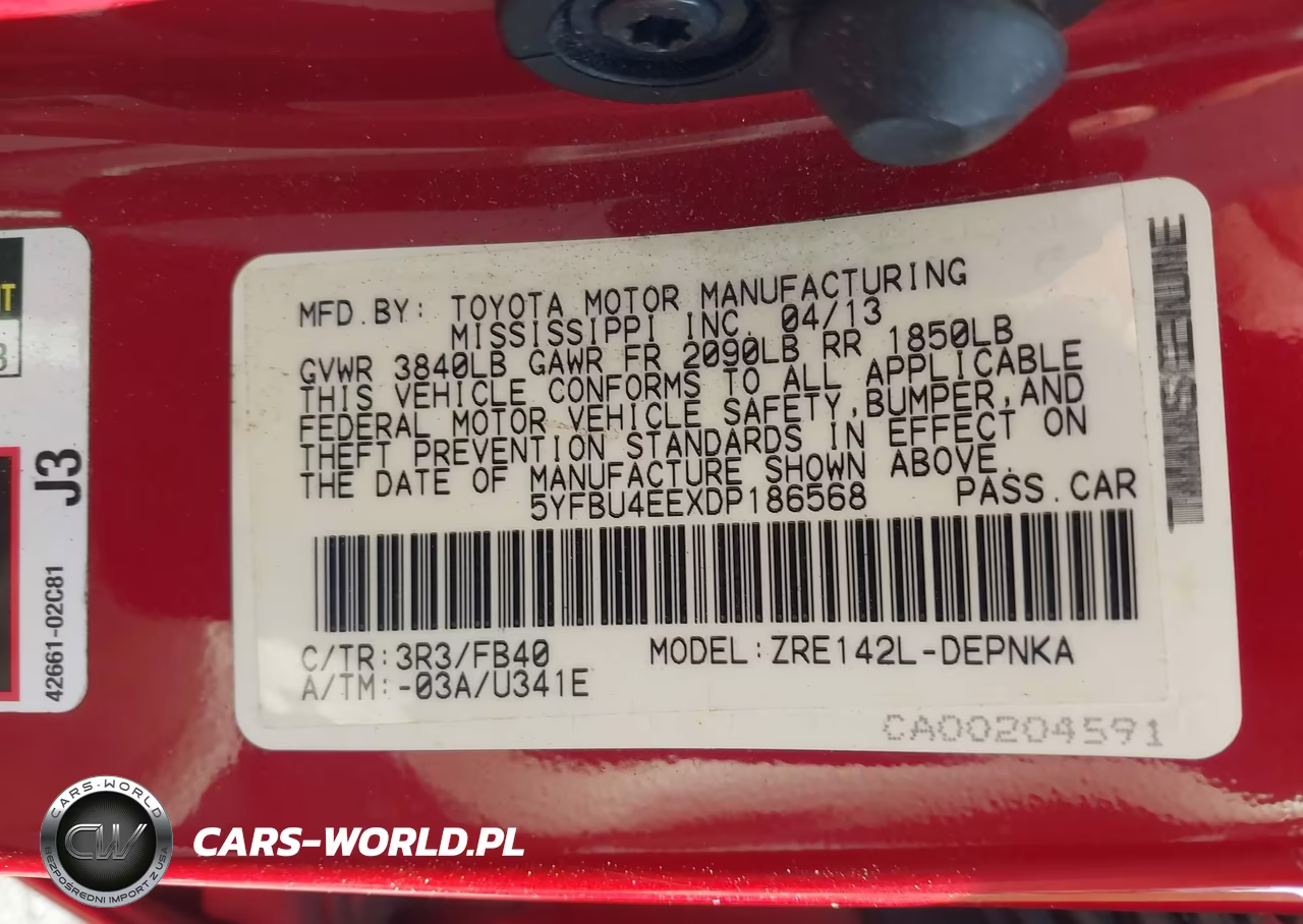 2013 Toyota Corolla Le VIN:5YFBU4EEXDP186568 - 9
