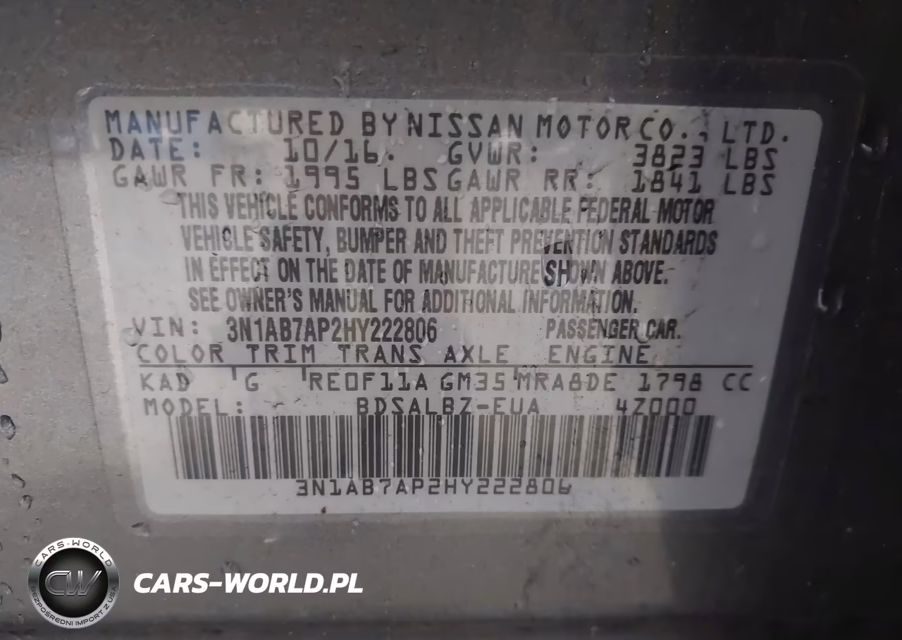 2017 Nissan Sentra S VIN:3N1AB7AP2HY222806 - 9
