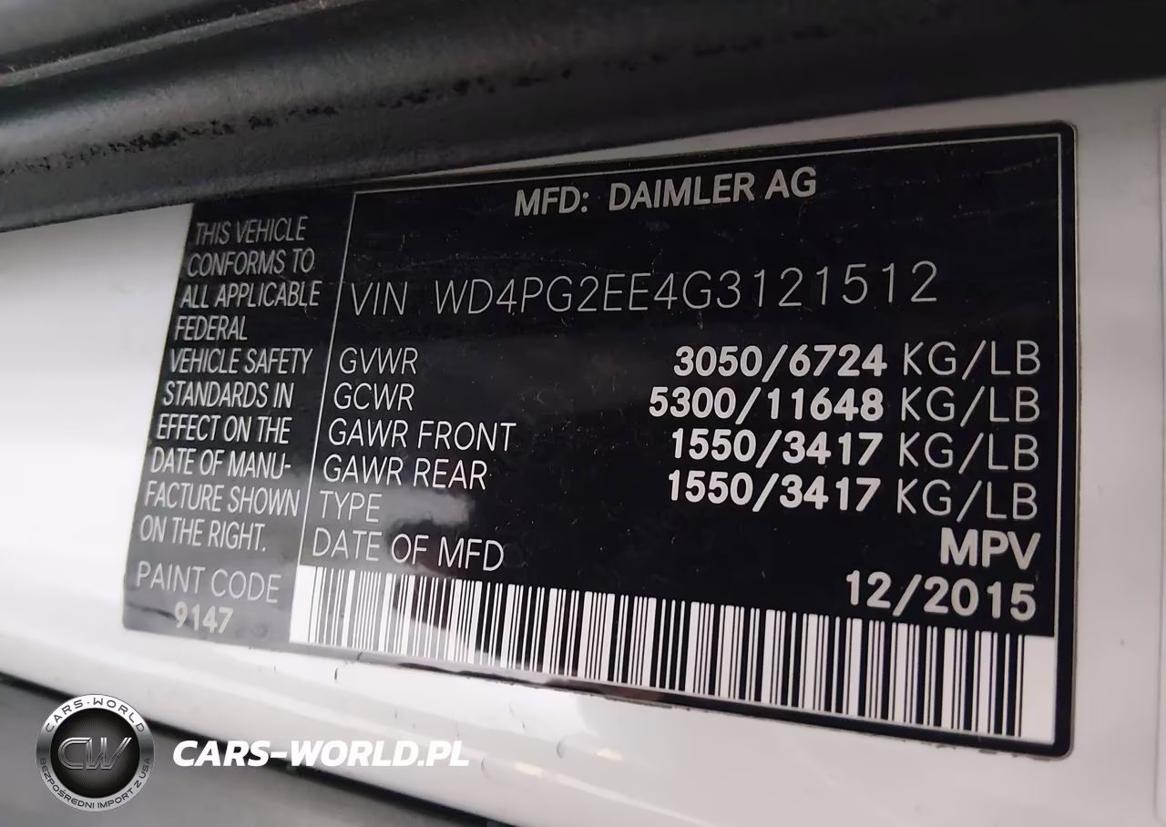 2016 Mercedes-Benz Metris VIN:WD4PG2EE4G3121512 - 9