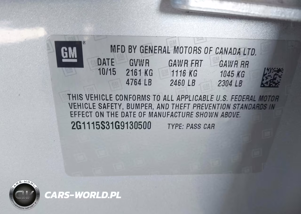 2016 Chevrolet Impala 2Lt VIN:2G1115S31G9130500 - 9