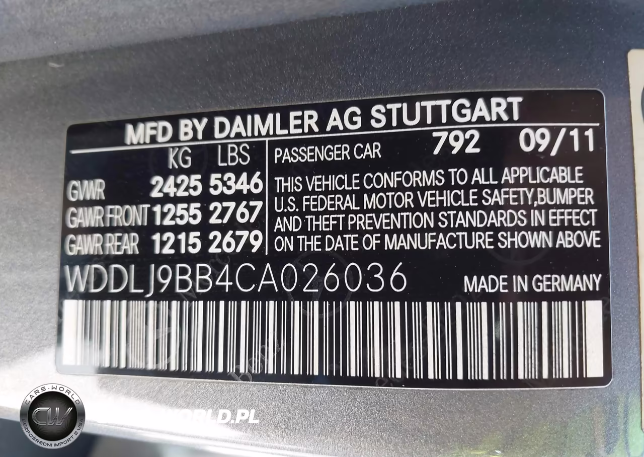 2012 Mercedes-Benz Cls 550 4Matic VIN:WDDLJ9BB4CA026036 - 9
