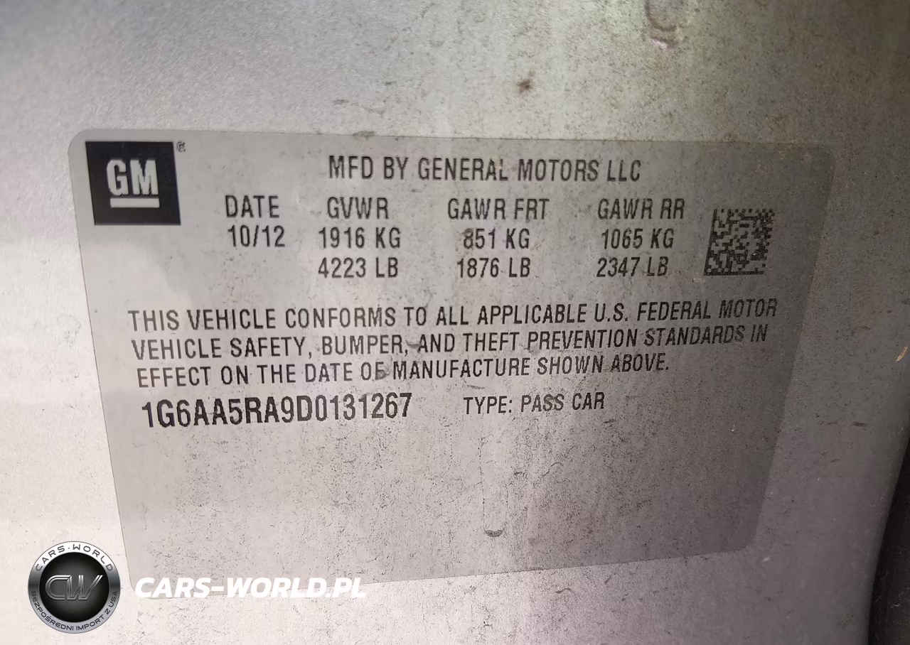 2013 Cadillac Ats Standard VIN:1G6AA5RA9D0131267 - 9