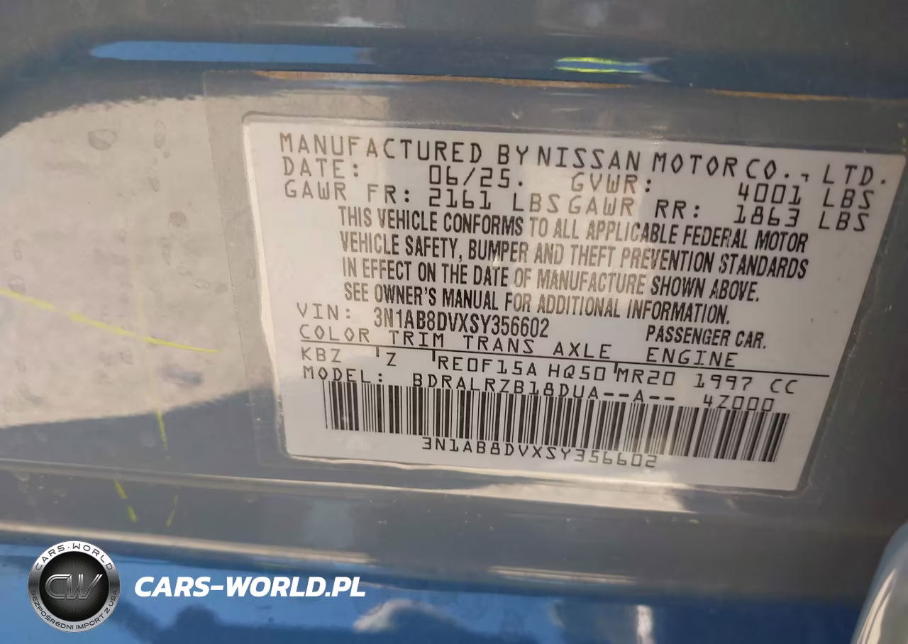 2025 Nissan Sentra Sr VIN:3N1AB8DVXSY356602 - 9