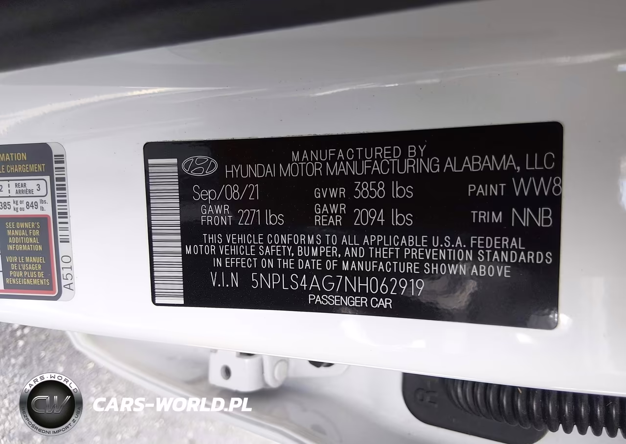 2022 Hyundai Elantra Sel VIN:5NPLS4AG7NH062919 - 9