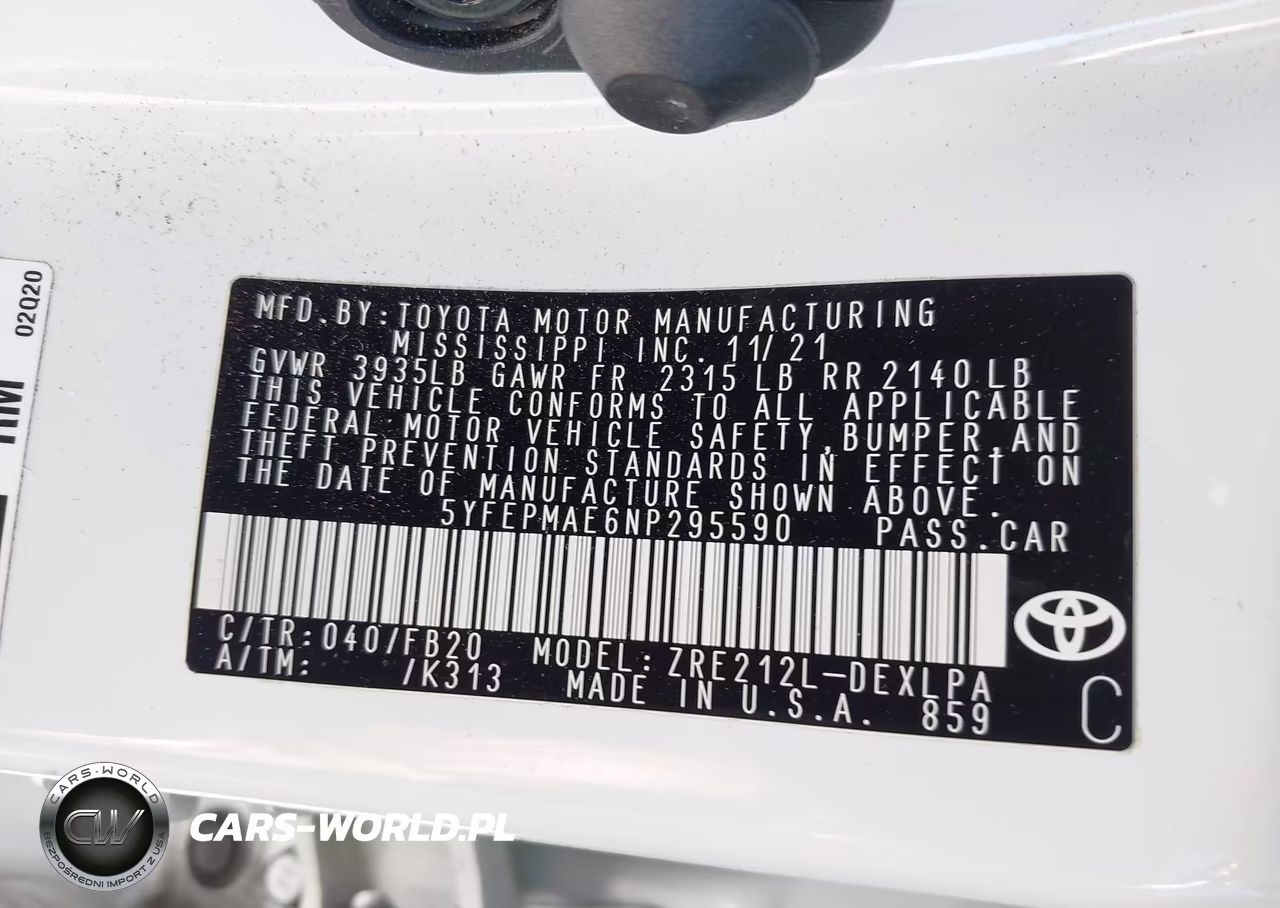 2022 Toyota Corolla Le VIN:5YFEPMAE6NP295590 - 9