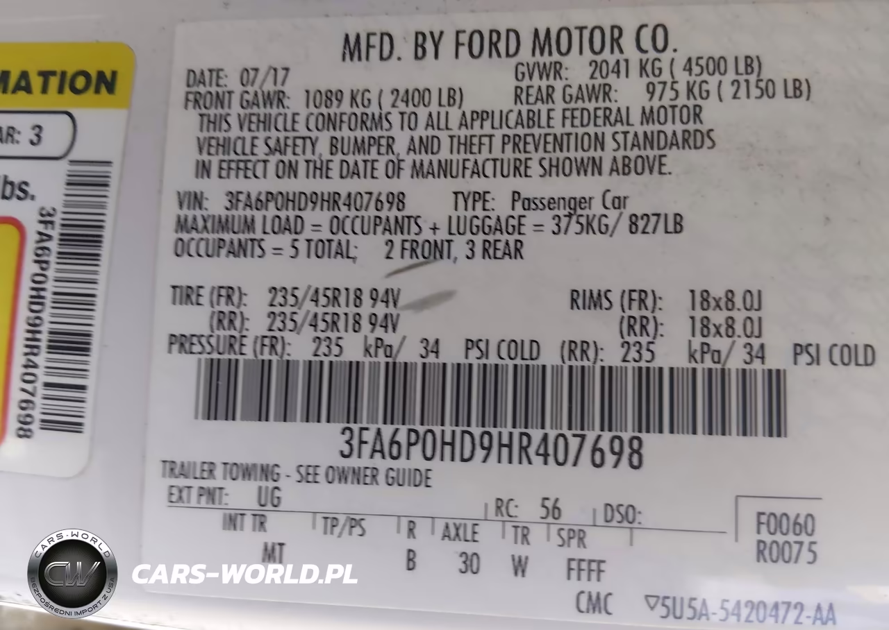2017 Ford Fusion Se VIN:3FA6P0HD9HR407698 - 9