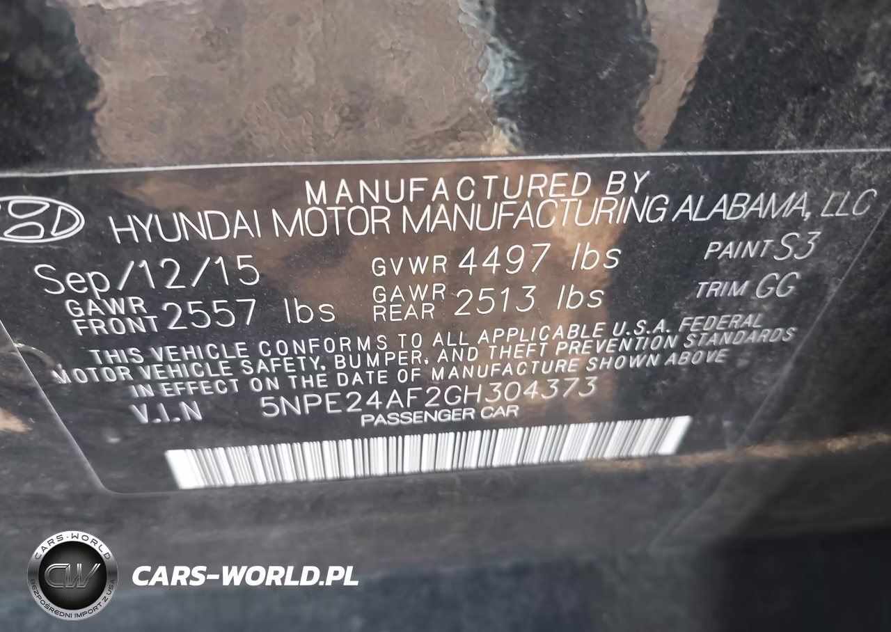 2016 Hyundai Sonata Se VIN:5NPE24AF2GH304373 - 9