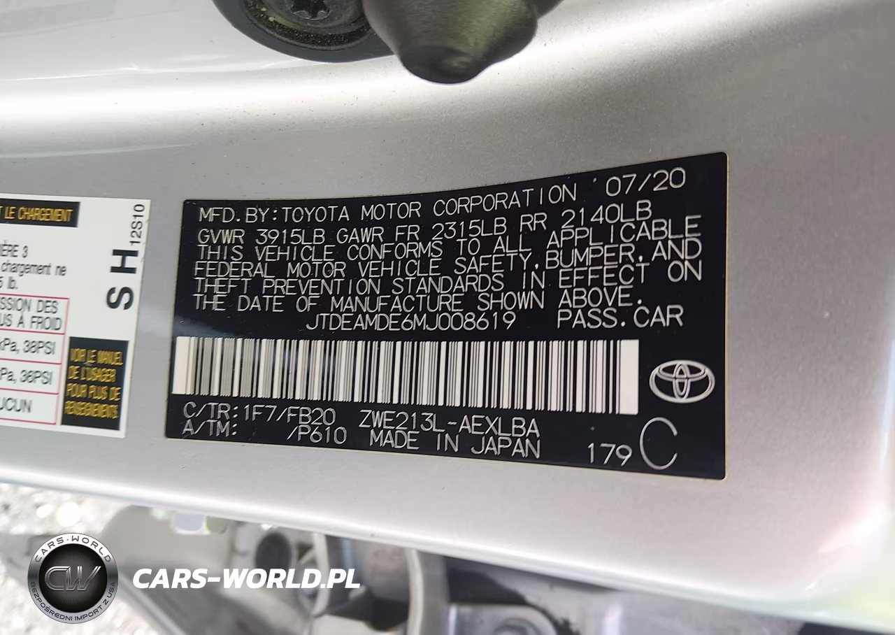 2021 Toyota Corolla Hybrid Le VIN:JTDEAMDE6MJ008619 - 9