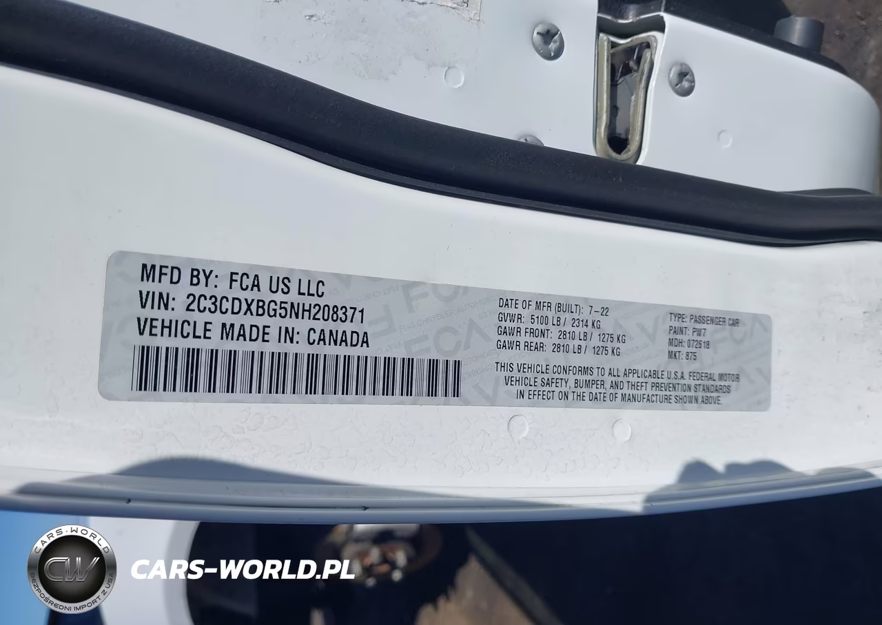 2022 Dodge Charger Sxt Rwd VIN:2C3CDXBG5NH208371 - 9