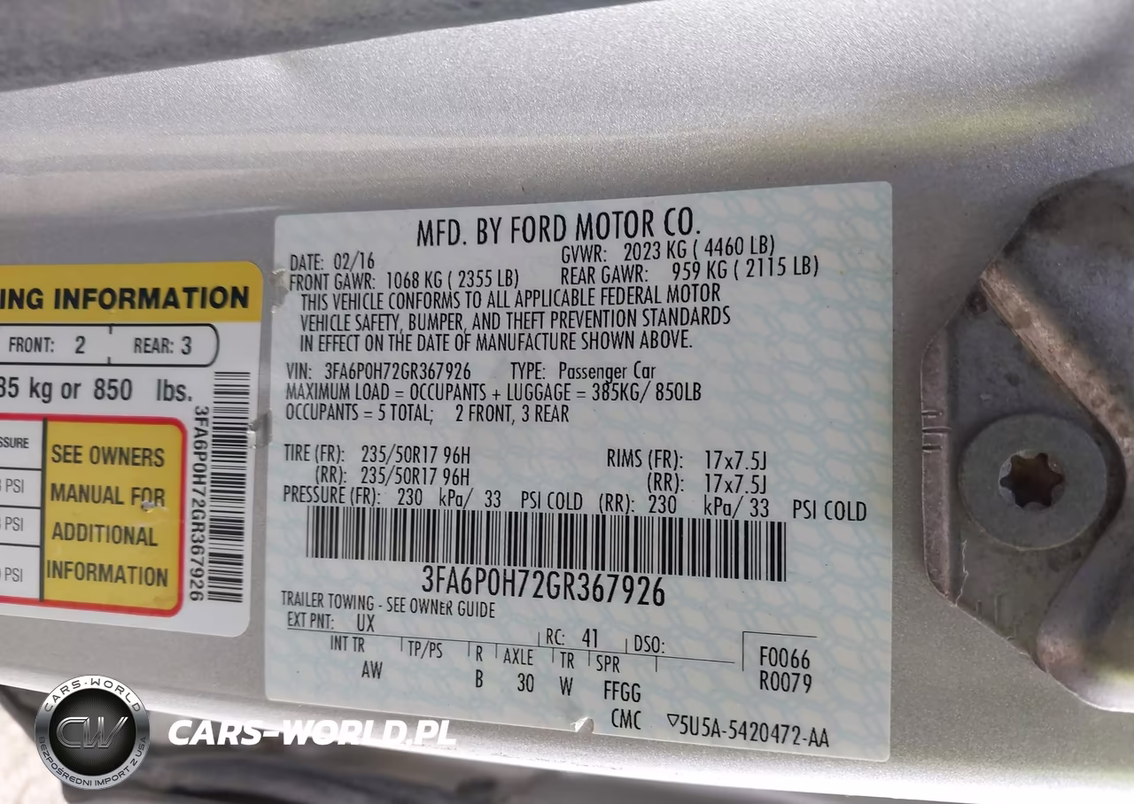 2016 Ford Fusion Se VIN:3FA6P0H72GR367926 - 9