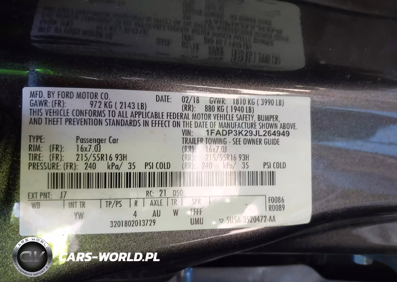 2018 Ford Focus Se VIN:1FADP3K29JL264949 - 9